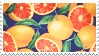 orange stamp vintage cute fruit food