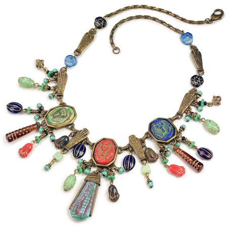 Egyptian Charm Necklace Egyptian Jewelry Egyptian Costume | Etsy