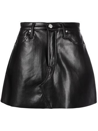 FRAME faux-leather Mini Skirt - Farfetch