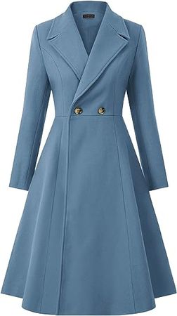 Amazon.com: CURLBIUTY Women Swing Double Breasted Pea Coat Winter Long Overcoat Jacket : Clothing, Shoes & Jewelry