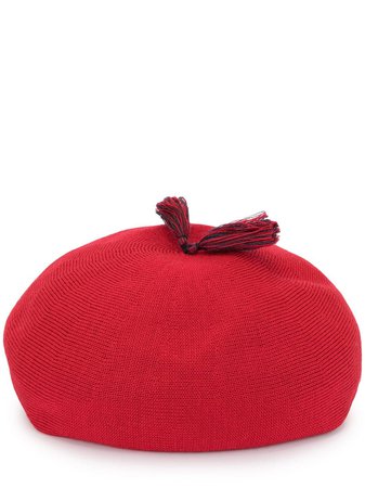Shop red Familiar knitted beret with Express Delivery - Farfetch