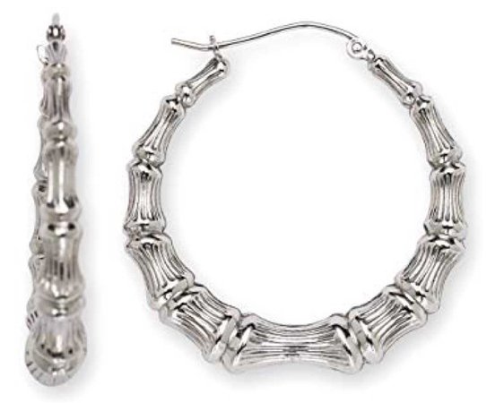 Silver bamboo earrings