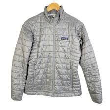 patagonia gray zip up puffer - Google Search