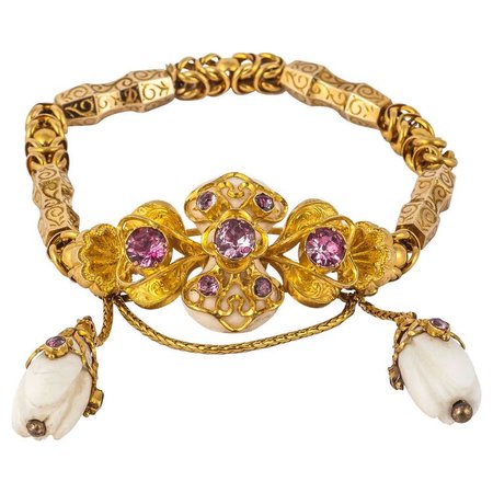 antique diamond & gold bracelet