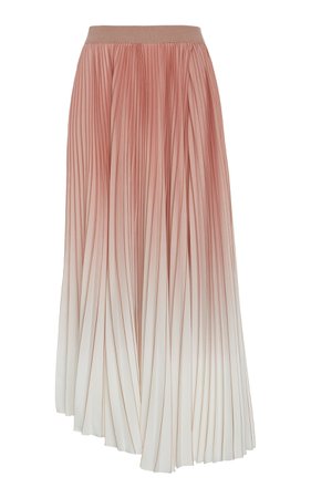 Ombre Pleated Midi Skirt by Agnona | Moda Operandi