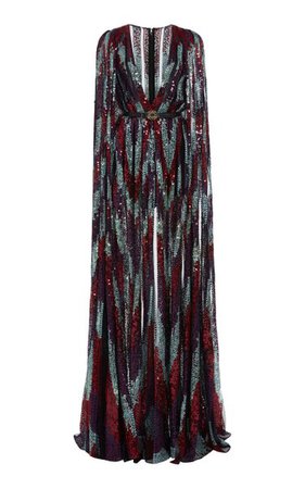 Sequin Embroidered Gown By Elie Saab | Moda Operandi