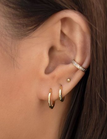 ear piercing dainty gold