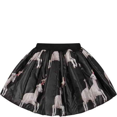 Caroline Bosmans Black Girl Skirt With Sheep