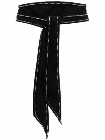 Maje two-tone tie-fastening belt - FARFETCH