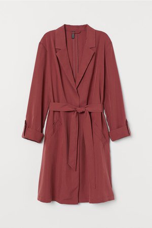 Modal-blend Trenchcoat - Dark red - Ladies | H&M US