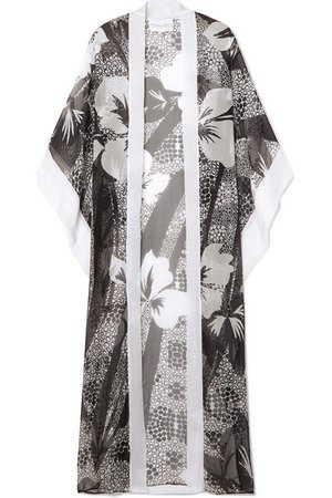 Marie France Van Damme | Printed silk-chiffon kimono | NET-A-PORTER.COM