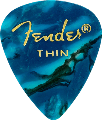 Fender 351 Shape, Ocean Turquoise, Thin (12) guitar pick