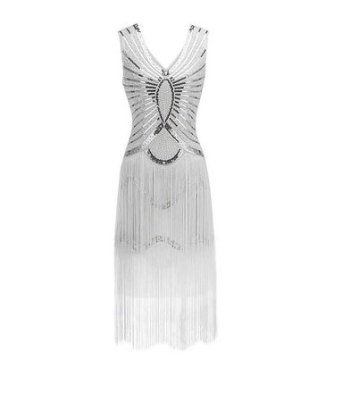 White Gatsby Themed Dress 1920