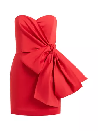 Florida Winter Strapless Dress Royal Scarlet | French Connection US