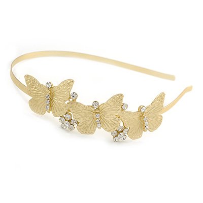 Gold Butterfly Headband
