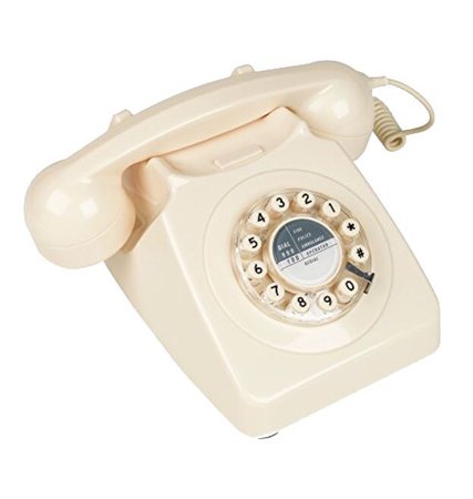 white retro phone