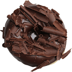 Donuts Chocolate glaze, chocolate shavings and chocolate cream Triple Choc