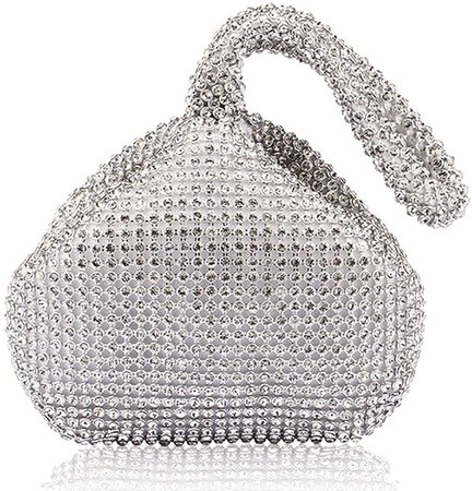 Mogor Women's Triangle Bling Glitter Purse Crown Box Clutch Evening Luxury Bags Party Prom Silver: Handbags: Amazon.com