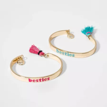 Girls' 2ct Emoji Cuff Bracelets - Cat & Jack™ : Target