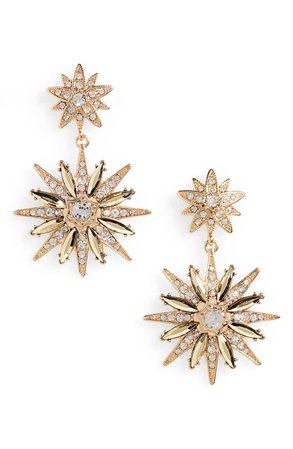 Stella + Ruby Crystal Star Drop Earrings | Nordstrom