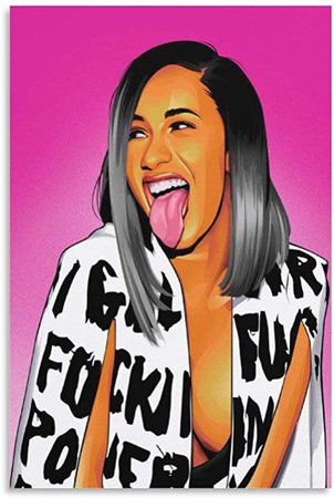 Amazon.com: Cardi B Poster Decorative Painting Canvas Wall Art Living Room Posters Bedroom Painting 12×18inch(30×45cm): Posters & Prints