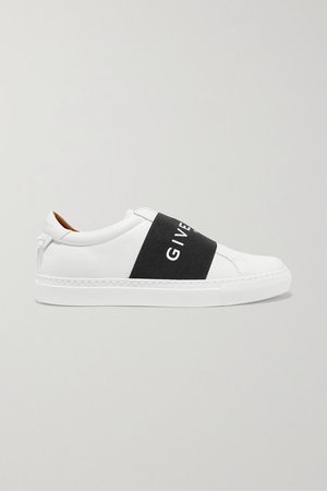 Givenchy | Urban Street logo-print leather slip-on sneakers | NET-A-PORTER.COM