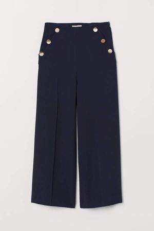 Wide-leg Suit Pants - Blue