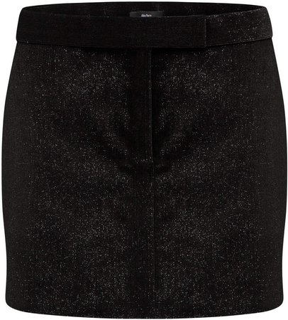 Alex Perry Harlyn Glittered Cotton-Blend Corduroy Mini Skirt