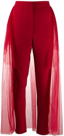 Loulou tulle panel trousers