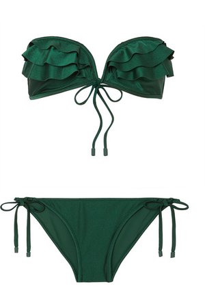 Zimmermann | Verity Frill ruffled bandeau bikini | NET-A-PORTER.COM