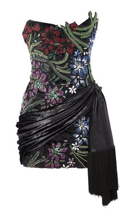 Crystal-Embellished Strapless Mini Dress By Raisa Vanessa | Moda Operandi