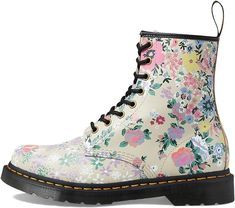Pastel flowered Dr. Martens Boots