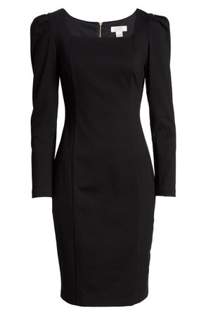 Rachel Parcell Square Neck Long Sleeve Ponte Dress (Nordstrom Exclusive) | Nordstrom