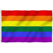 ANLEY [Fly Breeze] 3x5 Feet Rainbow Flag - Vivid Color and UV Fade Resistant - Canvas Header and Brass Grommets - Gay Pride Banner Flags - Walmart.com