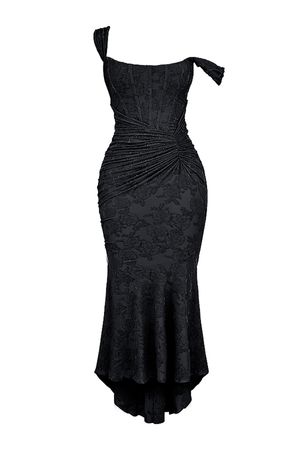 Clothing : Maxi Dresses : 'Cesca' Black Floral Maxi Dress
