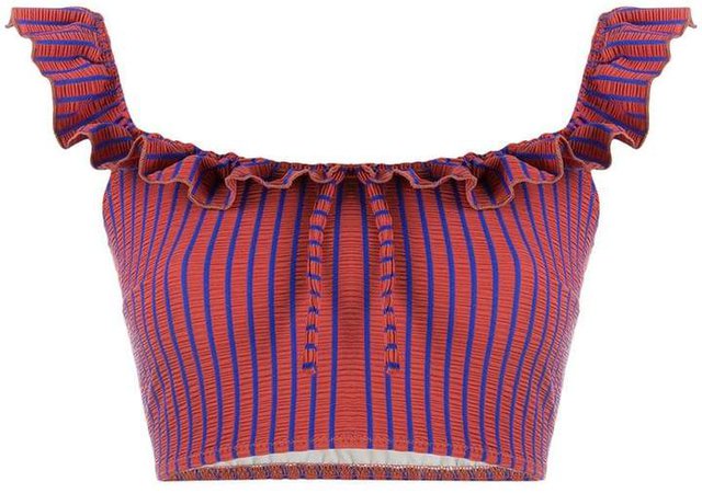 striped bikini top