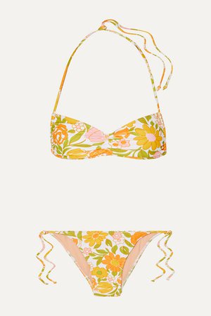 Faithfull The Brand | Hanna ruched floral-print bikini | NET-A-PORTER.COM