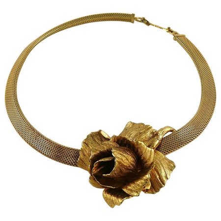Dior Vintage Rose Collar Necklace