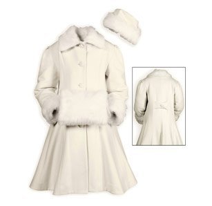 Winter Elegance Ivory wool coat, woodensoldier