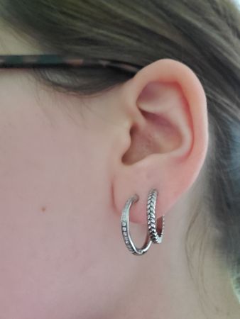 MIA silver hoop earrings
