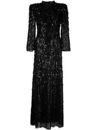 Jenny Packham Raven sequin-embellished Dress - Farfetch