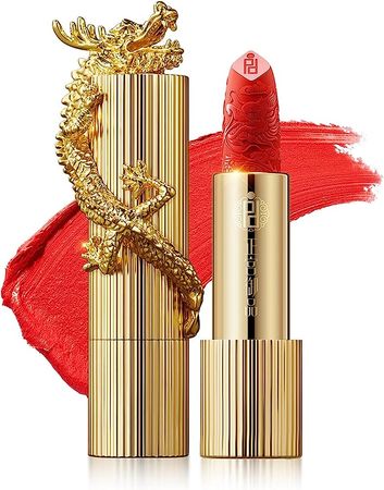 Amazon.com : zeesea [Palace Identity Lipstick For Women Chinese Dragon Appearance Matte Finish Lip Makeup Long Lasting High Impact Lipcolor Hydrating Lipstick (M01# Empress) : Beauty & Personal Care