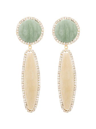 Rosantica clip-on beaded drop earrings $290 - Shop AW19 Online - Fast Delivery, Price