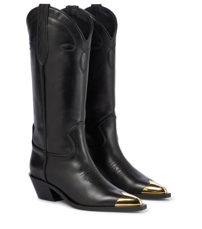 KHAITE - Fontana leather cowboy boots | Mytheresa