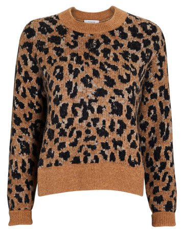 FRAME Cheetah Wool-Blend Sweater | INTERMIX®
