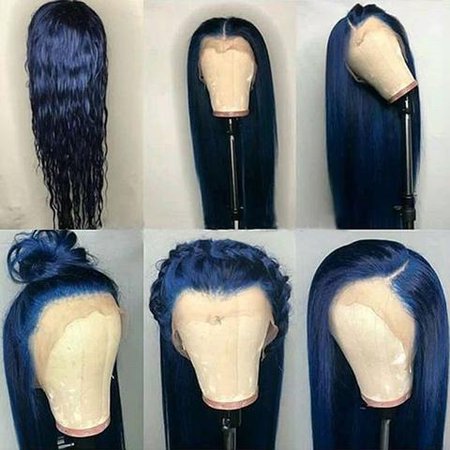 Blue Malaysian Glueless Full Lace Wig – MJ Beauty Club