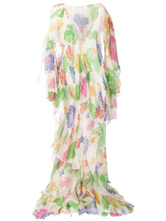 Etro Floral Draped Dress - Farfetch
