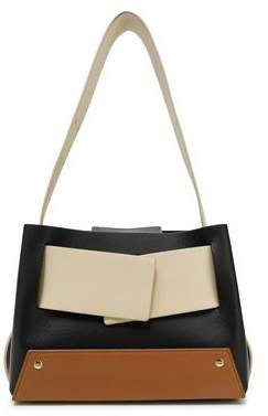 Two-tone Textured-leather Shoulder Bag