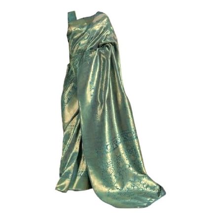 green turquoise gold indian sari saree png