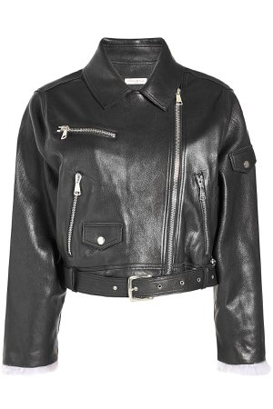 Leather Biker jacket with Fur Lining Gr. FR 36